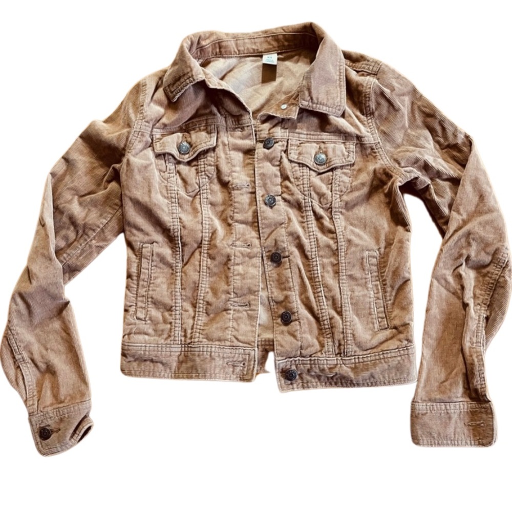 Old Navy, women’s corduroy jacket, tan color, size XS